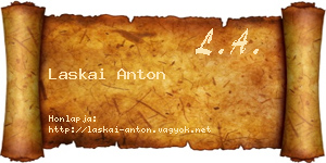 Laskai Anton névjegykártya